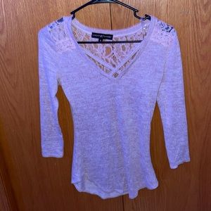 Pink 3/4 sleeve dress shirt